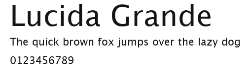 Lucida Grande Preview