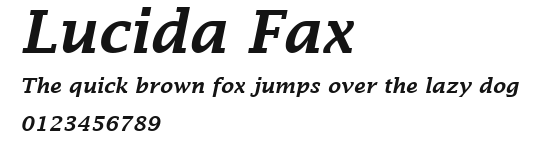 Lucida Fax Preview
