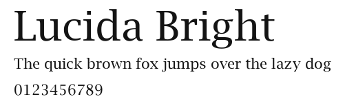 Lucida Bright Preview