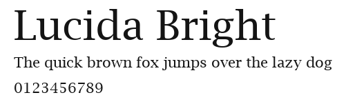Lucida Bright Preview