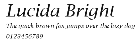 Lucida Bright Preview