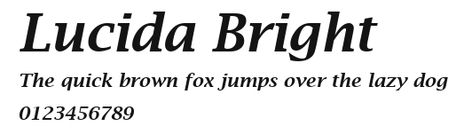 Lucida Bright Preview