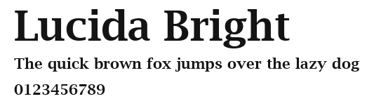 Lucida Bright Preview