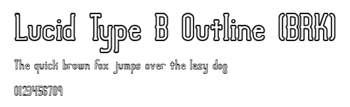 Lucid Type B Outline (BRK) Preview