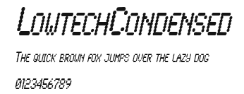 LowtechCondensed Preview