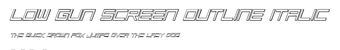 Low Gun Screen Outline Italic Preview