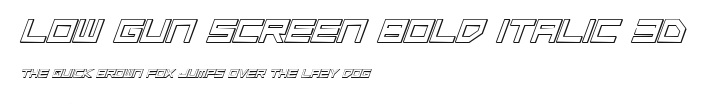Low Gun Screen Bold Italic 3D Preview