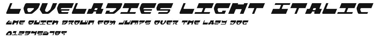 Loveladies Light Italic Preview