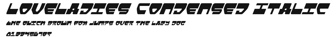 Loveladies Condensed Italic Preview