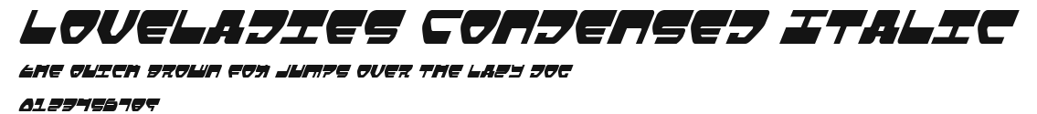 Loveladies Condensed Italic Preview