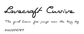 Lovecraft Cursive Preview