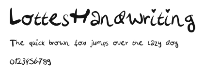 LottesHandwriting Preview