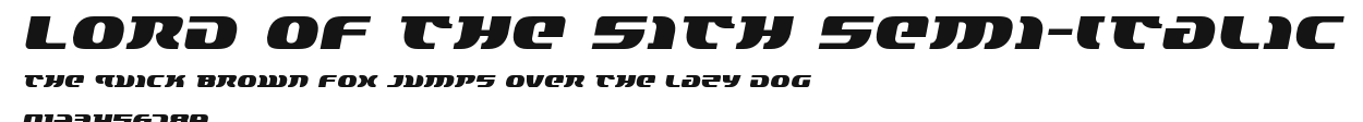 Lord of the Sith Semi-Italic Preview
