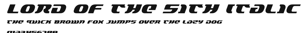 Lord of the Sith Italic Preview