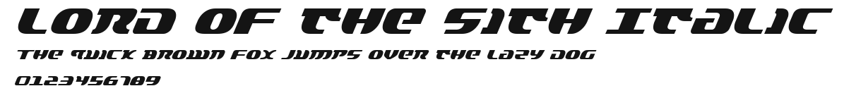 Lord of the Sith Italic Preview