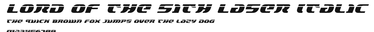 Lord of the Sith Laser Italic Preview