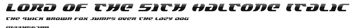 Lord of the Sith Haltone Italic Preview