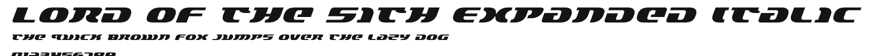 Lord of the Sith Expanded Italic Preview