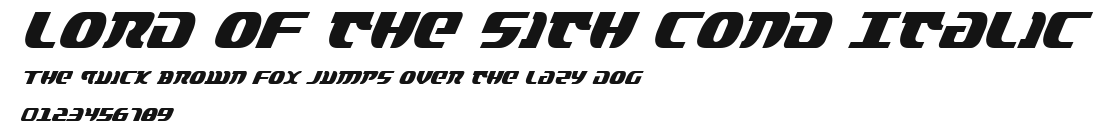Lord of the Sith Cond Italic Preview