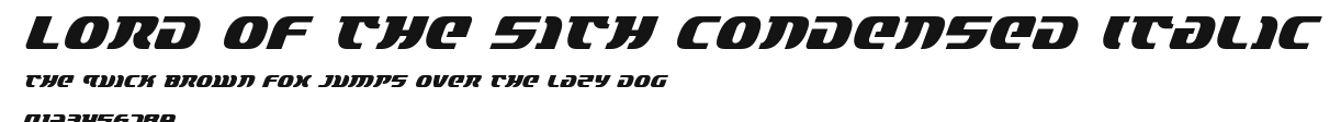 Lord of the Sith Condensed Italic Preview