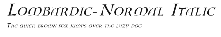 Lombardic-Normal Italic Preview