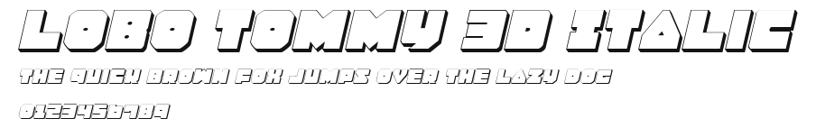 Lobo Tommy 3D Italic Preview