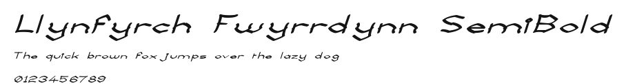 Llynfyrch Fwyrrdynn SemiBold Preview