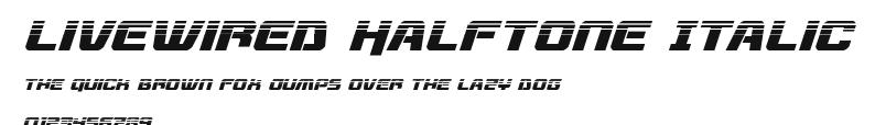 Livewired Halftone Italic Preview