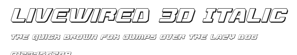 Livewired 3D Italic Preview