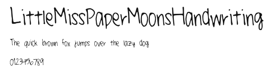 LittleMissPaperMoonsHandwriting Preview