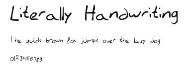 Literally Handwriting Preview