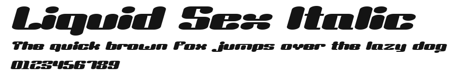 Liquid Sex Italic Preview