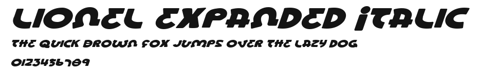 Lionel Expanded Italic Preview