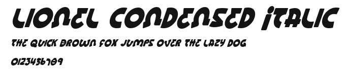 Lionel Condensed Italic Preview