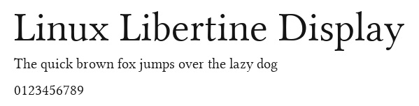 Linux Libertine Display Preview