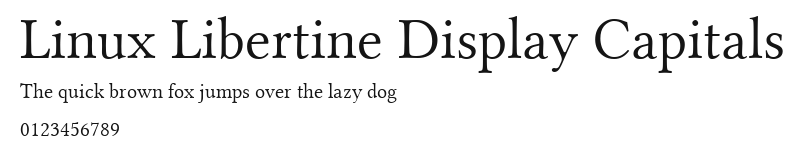 Linux Libertine Display Capitals Preview