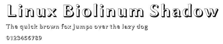 Linux Biolinum Shadow Preview