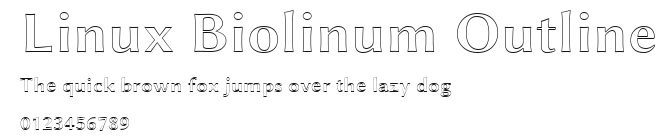 Linux Biolinum Outline Preview