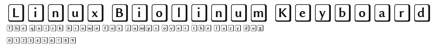 Linux Biolinum Keyboard Preview