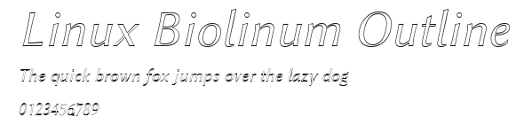 Linux Biolinum Outline Preview