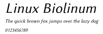 Linux Biolinum Preview