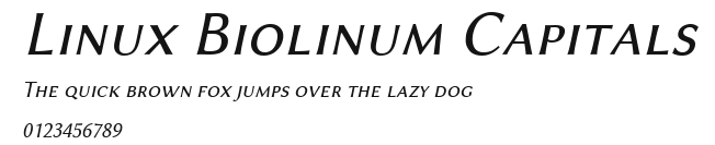 Linux Biolinum Capitals Preview
