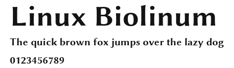 Linux Biolinum Preview