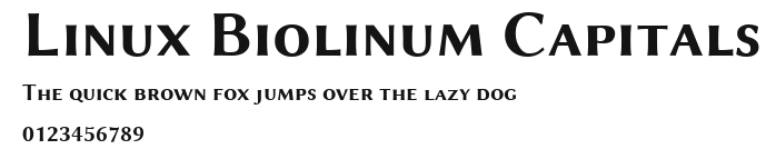 Linux Biolinum Capitals Preview