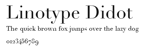 Linotype Didot Preview