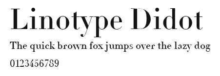 Linotype Didot Preview