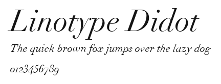 Linotype Didot Preview