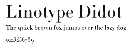 Linotype Didot Preview
