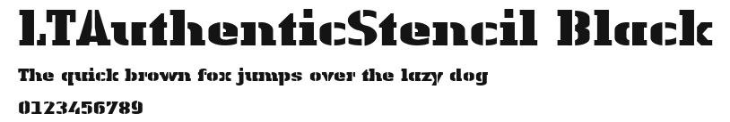 LTAuthenticStencil Black Preview