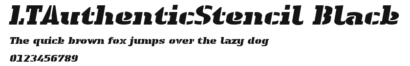LTAuthenticStencil Black Preview